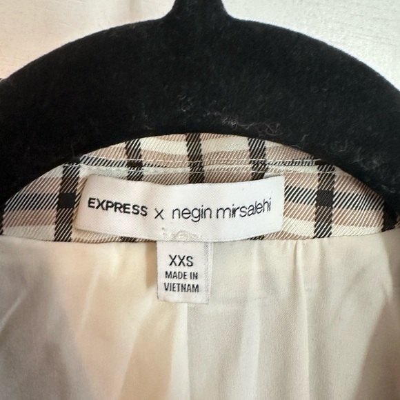 EXPRESSxNEGIN MIRSALAHI plaid boyfriend woman blazer Corpcore oversized XXS - Picture 5 of 14